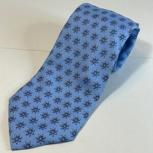 Vineyard Vines Arch Custom Collection Light Blue‎ Star Pattern Silk Neck Tie